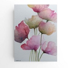 Kwiaty -  akwarela formatu 24/18 cm