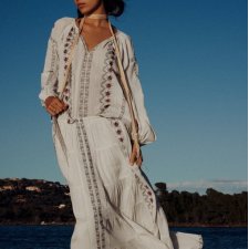 ZARA - MAXI SPÓDNICA Z HAFTEM - BOHO - XS/S