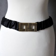 Pasek na talię guma satyna mosiądz UNI