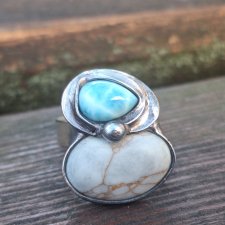 Larimar - pierścionek regulowany
