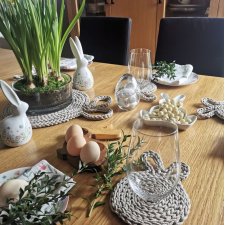 Podkładki pod kubek z uszami królika 6 sztuk