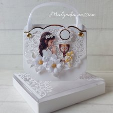 Kartka torebka na komunię