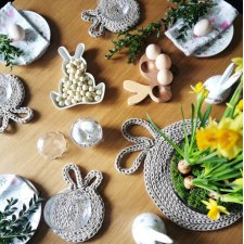 Komplet podkładek z Uszami królika na stół wielkanocny 5 szt