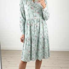 Miętowa sukienka wiskoza (A)