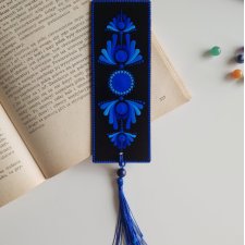 Indygo zakładka do książki - czakra trzeciego oka, z naturalnym kamieniem