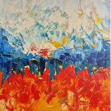 obraz do salonu tam gdzie płónie lód