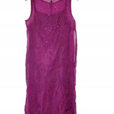 CLAIRE sukienka długa y2k vintage cekiny 40 L