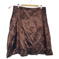 ESTELLE elegancka spódnica brązowa haft 46 3XL