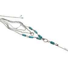 Turkusowe  patyczki - naszyjnik