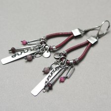 Pętelki burgund  - kolczyki