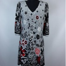 IZABEL sukienka dzianinka rękawy 3/4 - L