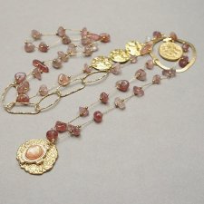 Sautoir /kwarc strawberry / 24.03.26 - długi naszyjnik