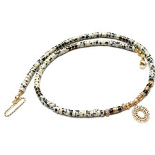 Jaspis dalmatyńczyk vol. 2 choker - Szlachetna kolekcja /17.03.26/