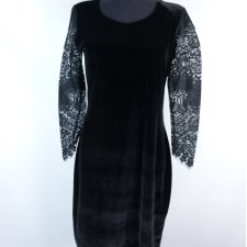 Joe Browns welurowa sukienka do kolan koronka 12 / 38