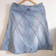 Jeansowa spódnica w styly vintage