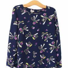 Bluzka vintage wiskoza By TiMo kokardy