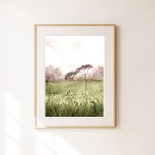 Akwarela A4.  Łąka