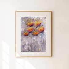 Akwarela A4.  Łąka