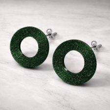 Emerald Silence – szmaragdowe kolczyki minimalistyczne | nowoczesna biżuteria premium