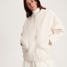 RESERVED  - KURTKA ZE SZTUCZNEGO BARANKA - BOUCLE - S