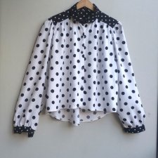 Bluzka vintage grochy