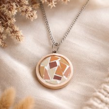 Cynamon - Naszyjnik, wisiorek z mozaiką