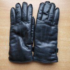 Skórzane rękawiczki ocieplane męskie