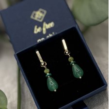 Kolczyki 2w1 – srebro 925 pozłacane 18k złotem