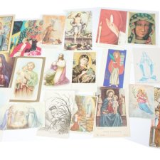 Religijne święte obrazki 20szt PRL