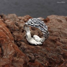 Obrączka srebrna regulowana na kciuk