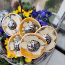 kwiaty ceramiczne 5 szt