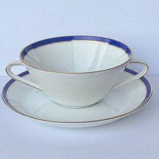 Elegancka bulionówka z porcelany Hutschenreuther lata 40 - 50