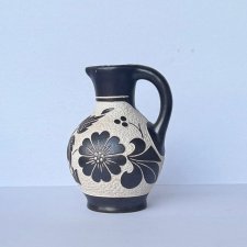 Fikuśny Wazonik Vintage lata 60-70 Niemiecka Kamionka Retro Perełka