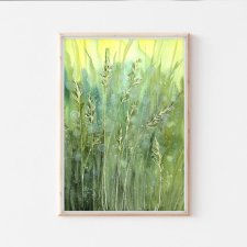 Akwarela A4.  Łąka