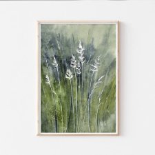 Akwarela A4.  Łąka