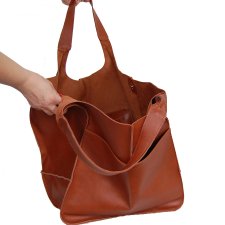 Torebka na ramię ze skóry naturalnej XXL