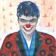 Spójrz mi w oczy, 44*31 cm, Oryginalny obraz akrylowy