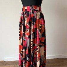 Wzorzysta długa spódnica René Lezard