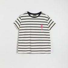 SINSAY - KOSZULKA W PASKI - HAFT - S