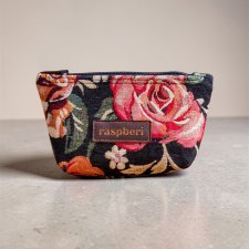Mini kosmetyczka z żakardu w róże