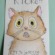 Kartka urodzinowa "Które?! i Ty to jeszcze świętujesz?!" – ręcznie malowana