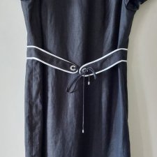 Basler lniana sukienka midi 42 marka premium