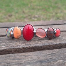 W czerwieni - klamra do włosów