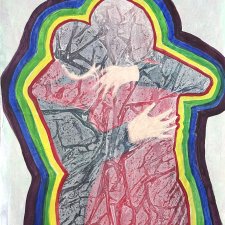 Sztuka przebaczenia 44*31 cm, Oryginalny obraz akrylowy