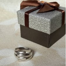 silver 925 pierścionek srebrny srebro lekko patynowane Punca 925