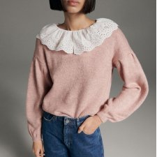 RESERVED - SWETER Z KOŁNIERZEM - S