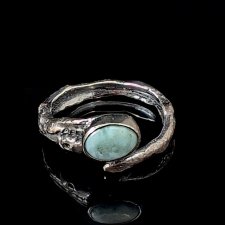 LARIMAR W REGULOWANYM PIERŚCIENIU