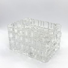 Popielniczka kryształowa Huta Julia PRL vintage szlifowany kryształ ciężka retro