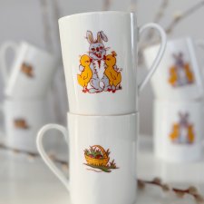 Kubek z zajączkiem i kurczaczkami, PRL
