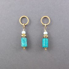 Kolczyki z turkusowych jaspisów